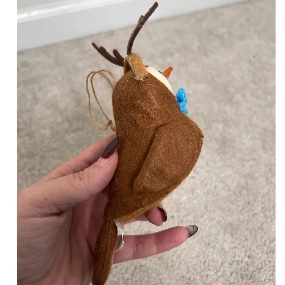 Target Bird Bucky Featherly Friends Reindeer Antlers Blue Bow Christmas Ornament